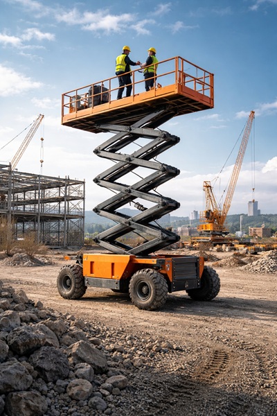 Rough-Terrain Scissor Lifts for Safe & Productive Outdoor Work